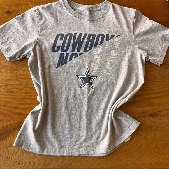 Gray Dallas Cowboys Nation Graphic Tee Shirt kids youth size medium M - Picture 1 of 6